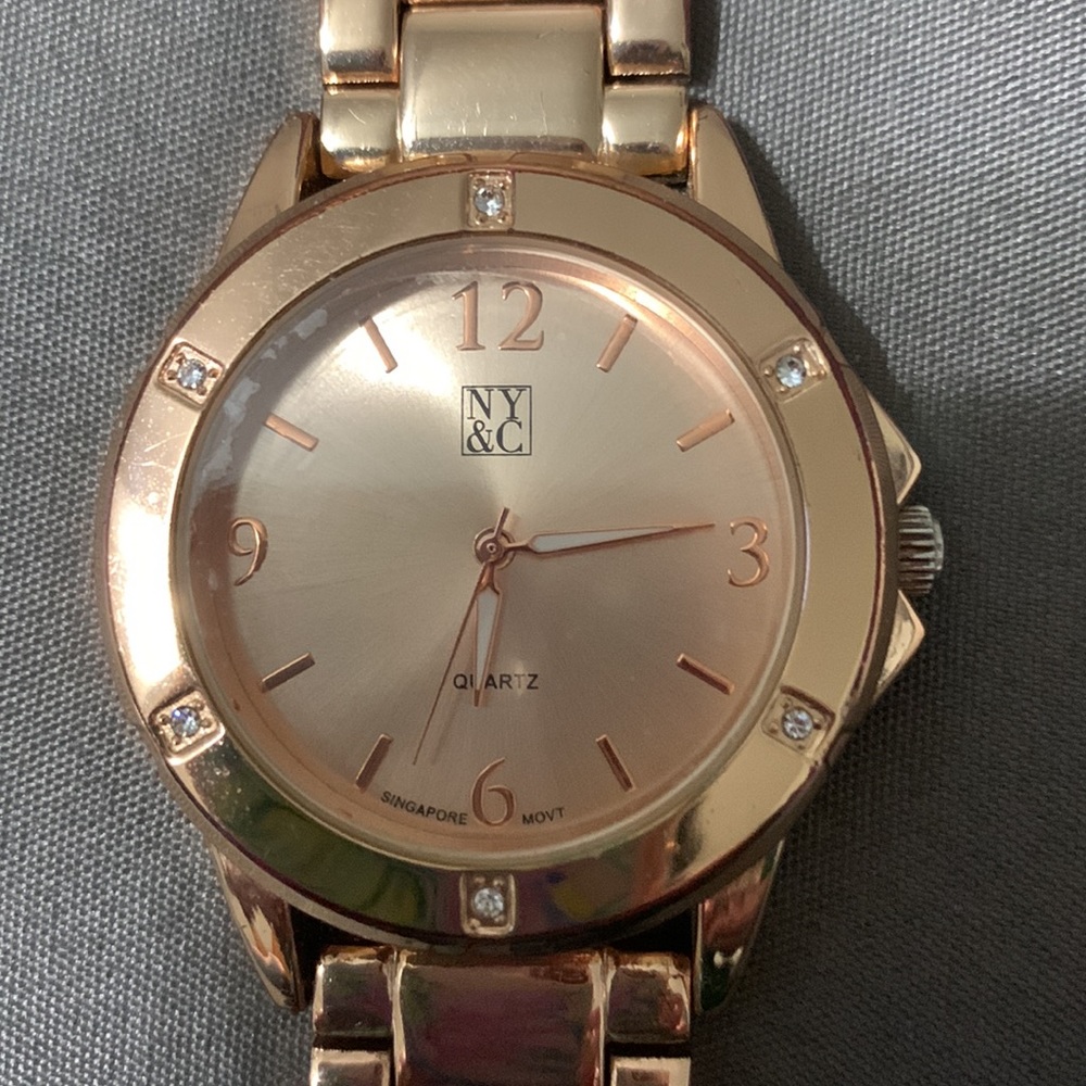 New York & Co rose gold watch